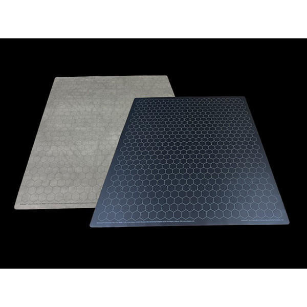 Battlemat: 1" Hex- Reversible Black-Grey (23.5" x 26")